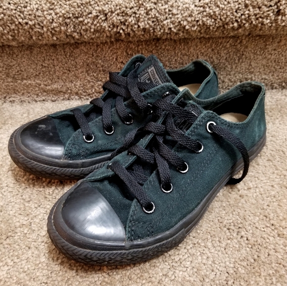 solid black converse shoes